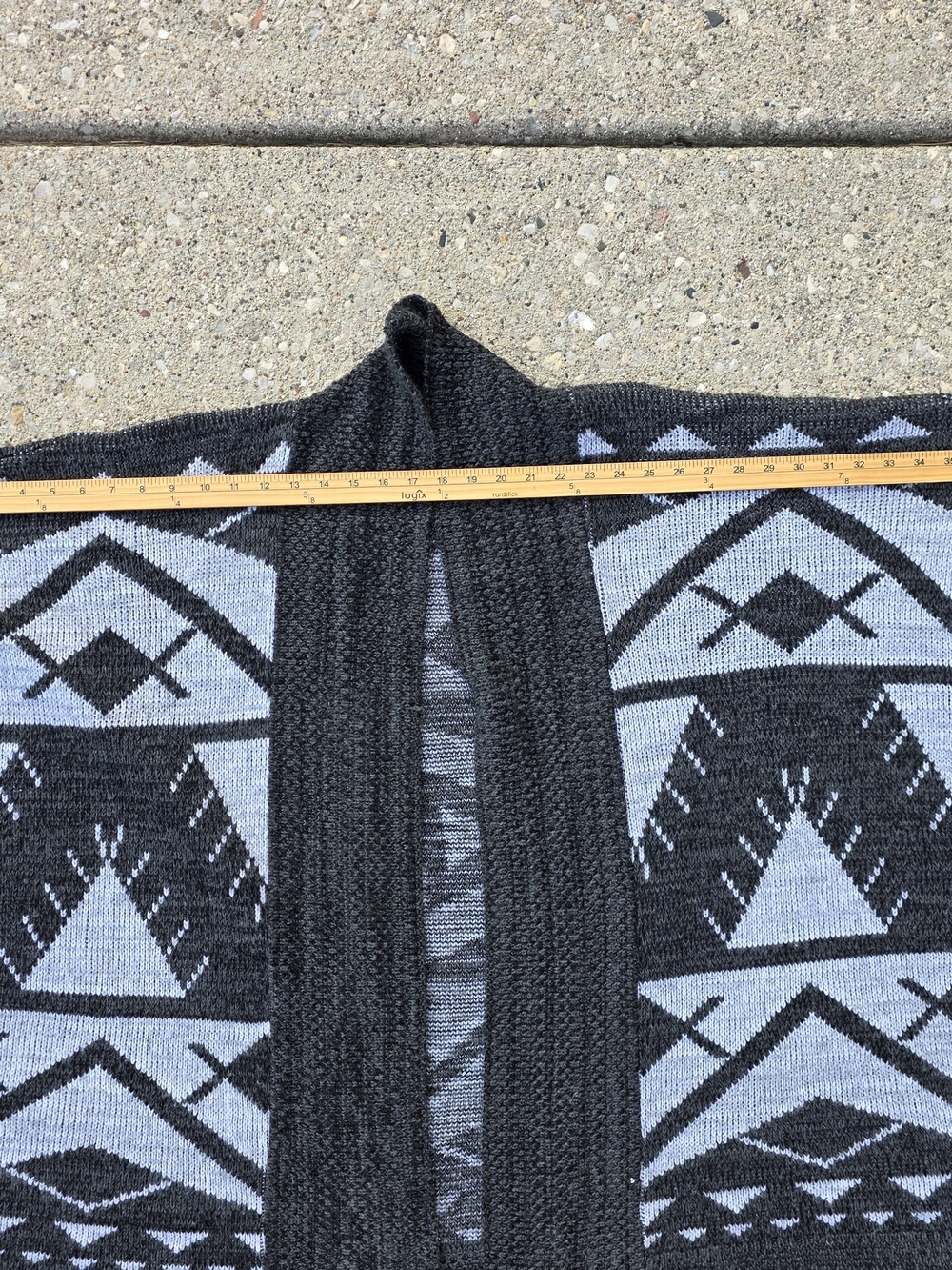 Express Aztec Open Front Cardigan M/L - Picture 10 of 12